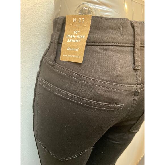 NWT Madewell High Rise Skinny Black Jeans Women's Size 23 - Picture 3 of 5
